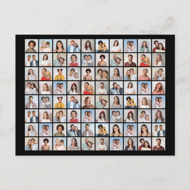 Create Your Own 80 Photo Collage Postcard (Front)