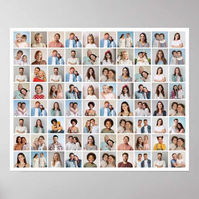 Create Your Own 80 Photo Collage Poster (Front)