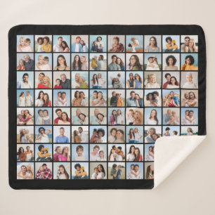 Create Your Own 80 Photo Collage Sherpa Blanket
