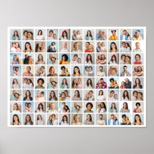 Create Your Own 88 Photo Collage Poster