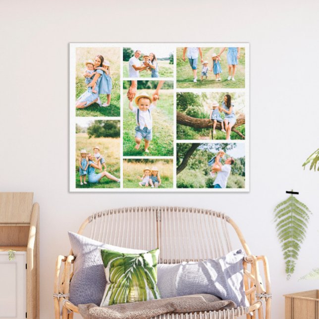 Create Your Own 8 Family Photo Collage  Canvas Print (Creator Uploaded)