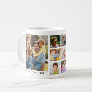 Create Your Own 8 Family Photo Collage White Coffee Mug