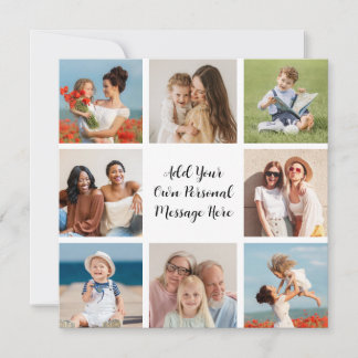 Create Your Own 8 Photo Collage Add Your Greeting Card