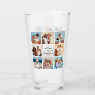 Create Your Own 8 Photo Collage Add Your Greeting Glass