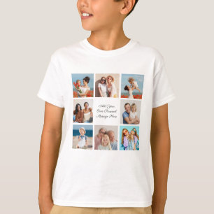 Create Your Own 8 Photo Collage Add Your Greeting T-Shirt