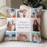 Create Your Own 8 Photo Collage Add Your Greeting Throw Pillow<br><div class="desc">Create your own 8 Photo Collage for Christmas, Birthdays, Weddings, Anniversaries, Graduations, Father's Day, Mother's Day or any other Special Occasion, with our easy-to-use design tool. Add your favourite photos of friends, family, vacations, hobbies and pets and you'll have a stunning, one-of-a-kind photo collage. Add your own personal message and...</div>