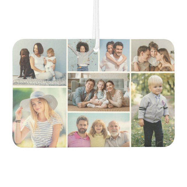 Create Your Own 8 Photo Collage Air Freshener (Front)