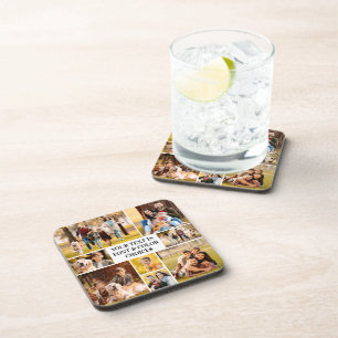 Create Your Own 8 Photo Collage and Text Coaster