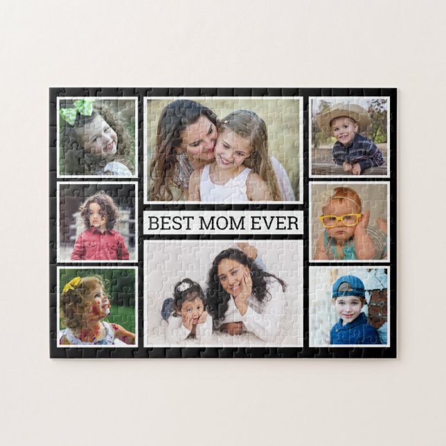Create Your Own 8 Photo Collage Best Mom Ever Jigsaw Puzzle (Horizontal)