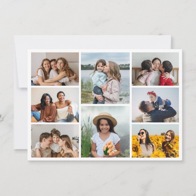 Create Your Own 8 Photo Collage Card (Front)