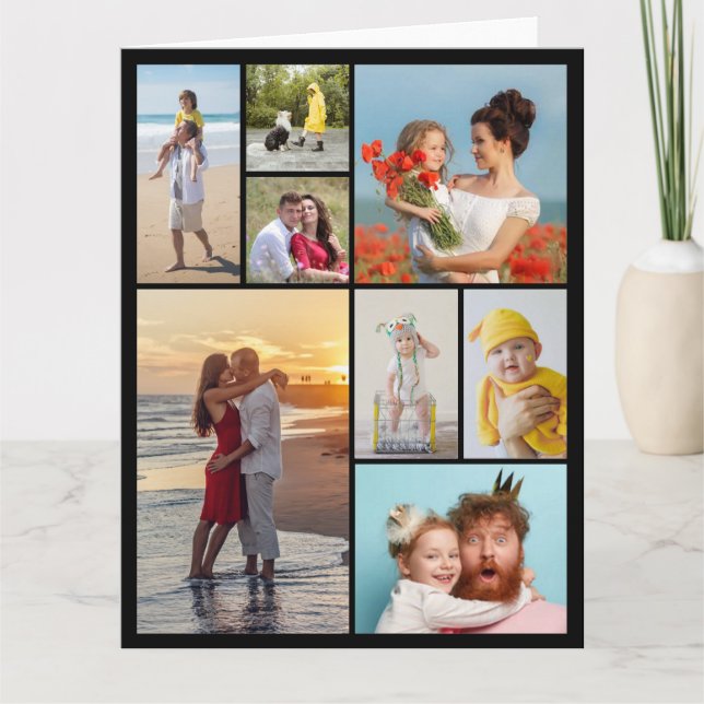 Create Your Own 8 Photo Collage Card (Front)