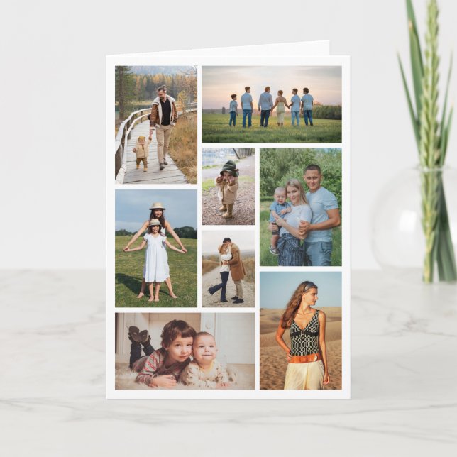 Create Your Own 8 Photo Collage Card (Front)