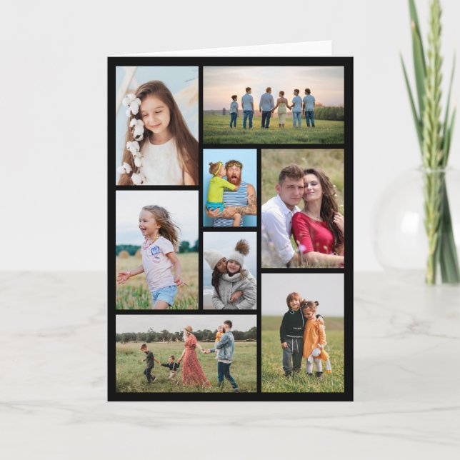 Create Your Own 8 Photo Collage Card (Front)