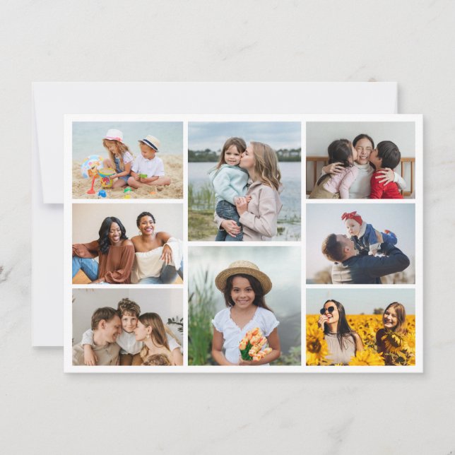 Create Your Own 8 Photo Collage Card (Front)