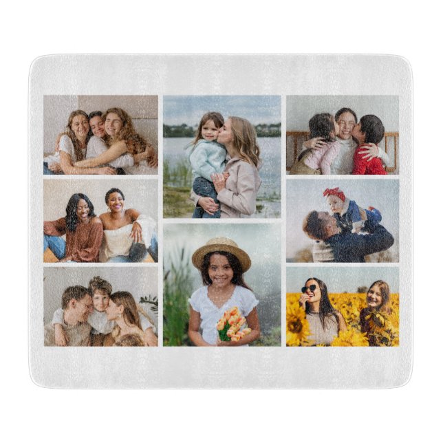 Create Your Own 8 Photo Collage Cutting Board (Front)