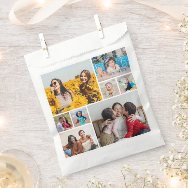 Create Your Own 8 Photo Collage Favour Bag (Clipped)