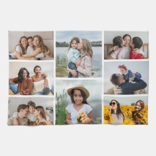 Create Your Own 8 Photo Collage Kitchen Towel