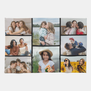 Create Your Own 8 Photo Collage Kitchen Towel