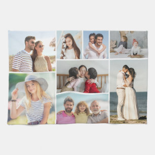 Create Your Own 8 Photo Collage Kitchen Towel