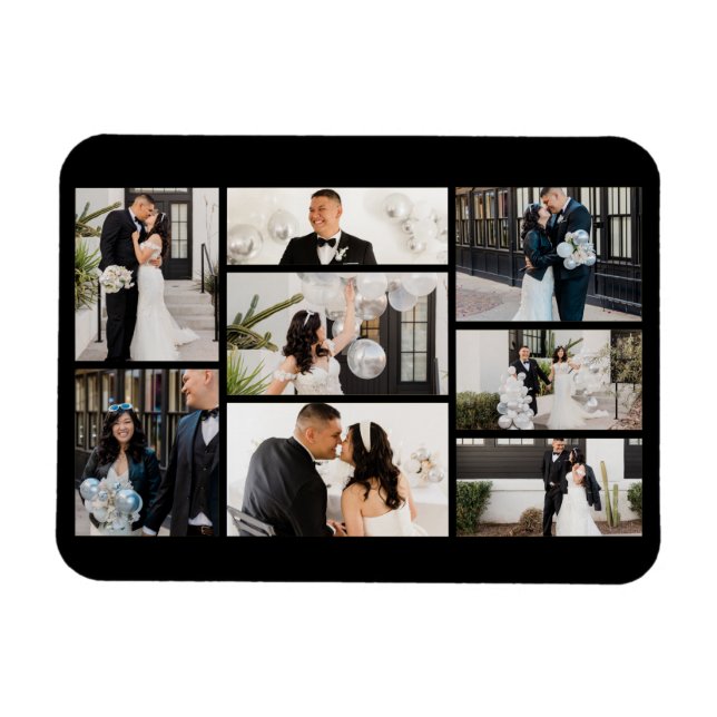 Create Your Own 8 Photo Collage Magnet (Horizontal)