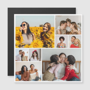 Create Your Own 8 Photo Collage Magnetic Card