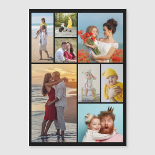 Create Your Own 8 Photo Collage Magnetic Card