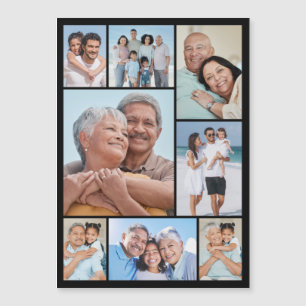 Create Your Own 8 Photo Collage Magnetic Card