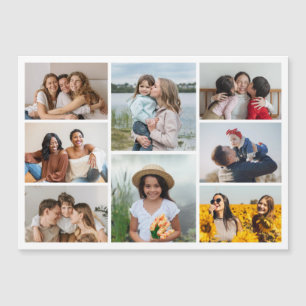 Create Your Own 8 Photo Collage Magnetic Card