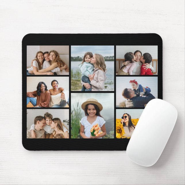 Create Your Own 8 Photo Collage Mouse Pad (With Mouse)