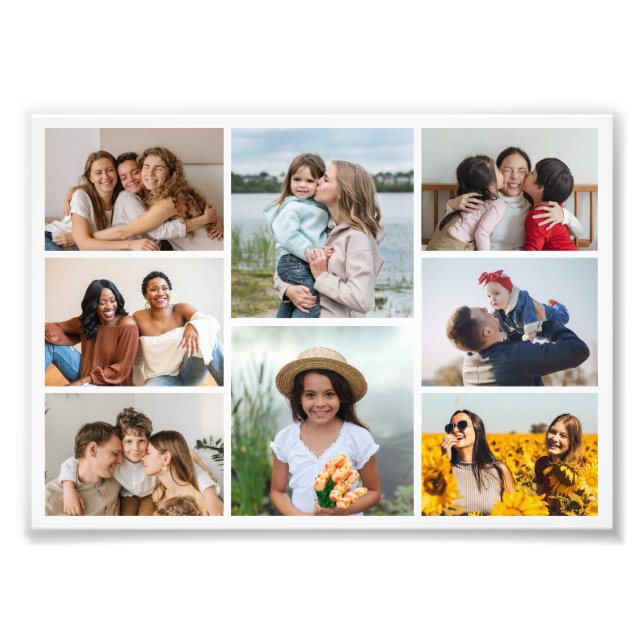Create Your Own 8 Photo Collage Photo Enlargement (Front)