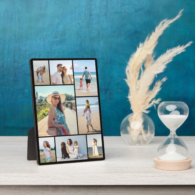 Create Your Own 8 Photo Collage Plaque (Side)