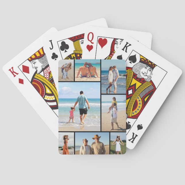 Create Your Own 8 Photo Collage Playing Cards (Back)