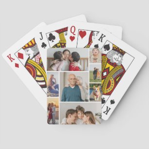 Create Your Own 8 Photo Collage Playing Cards