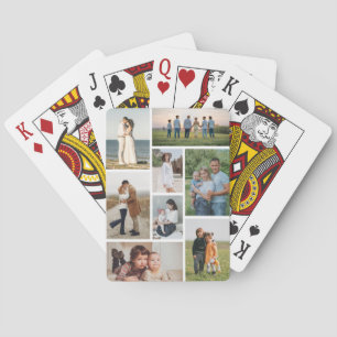 Create Your Own 8 Photo Collage Playing Cards
