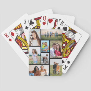 Create Your Own 8 Photo Collage Playing Cards