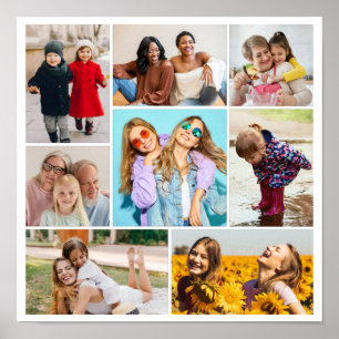 Create Your Own 8 Photo Collage Poster
