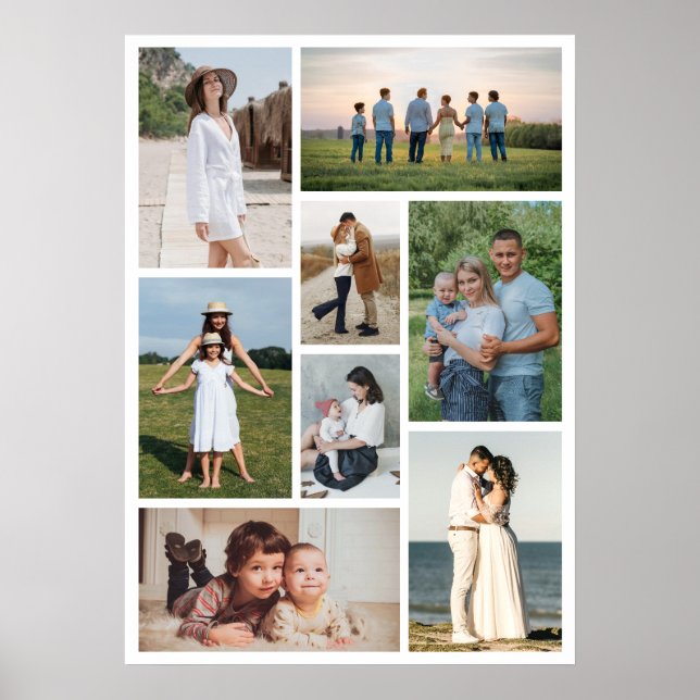 Create Your Own 8 Photo Collage Poster (Front)