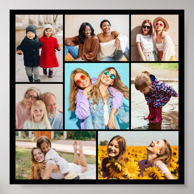 Create Your Own 8 Photo Collage Poster (Front)