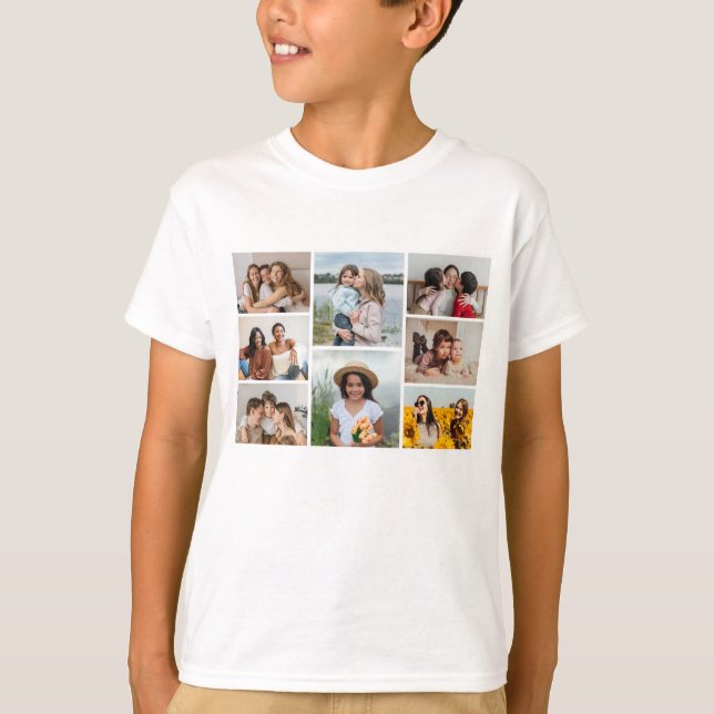 Create Your Own 8 Photo Collage T-Shirt (Front)