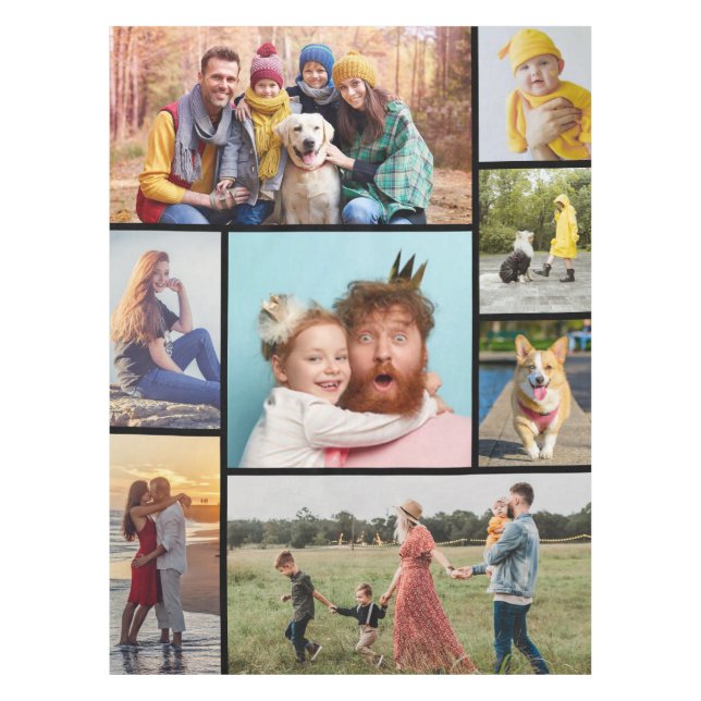 Create Your Own 8 Photo Collage Tablecloth (Front)