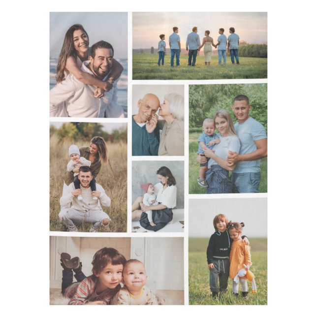 Create Your Own 8 Photo Collage Tablecloth (Front)