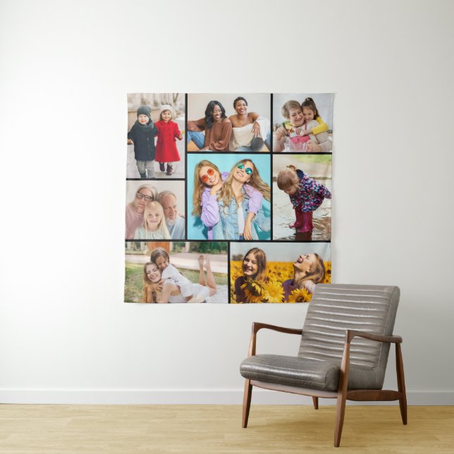 Create Your Own 8 Photo Collage Tapestry (In Situ)