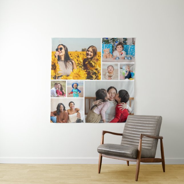 Create Your Own 8 Photo Collage Tapestry (In Situ)