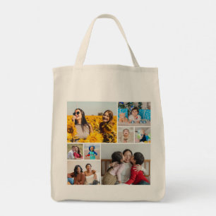Create Your Own 8 Photo Collage Tote Bag
