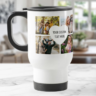 Create Your Own 8 Photo Collage Travel Mug