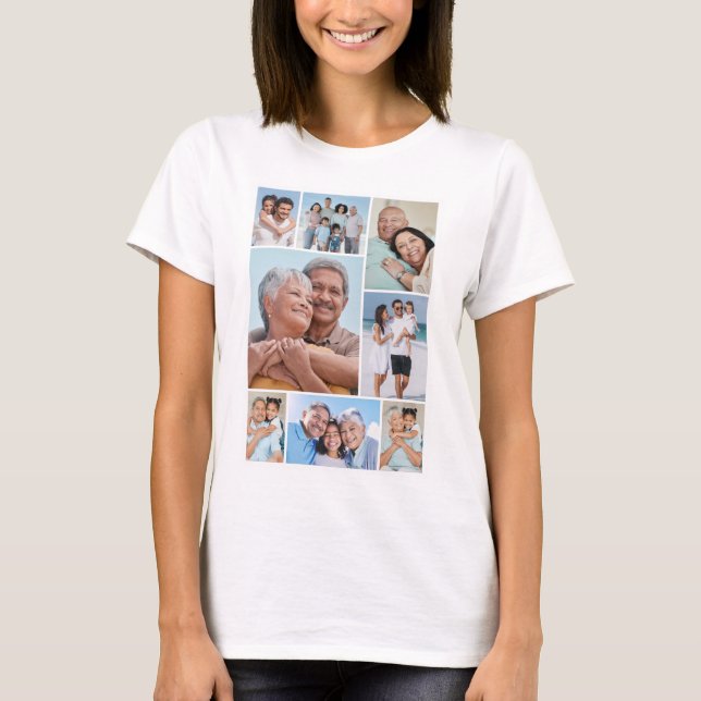 Create Your Own 8 Photo Collage Women's T-Shirt (Front)