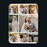 Create Your Own 8 Photo Wedding Collage Magnet<br><div class="desc">Design a personalized keepsake with our 'Create Your Own 8 Photo Wedding Collage.' This elegant collage allows you to showcase five cherished photos from your special day, creating a beautiful memory piece. Crafted with high-quality materials and customizable options, it’s the perfect way to celebrate your love story. Ideal as a...</div>