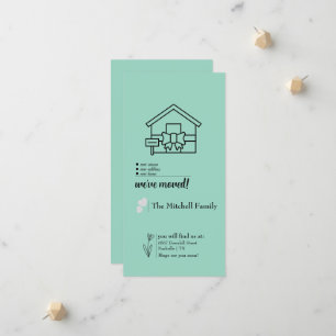Create Your own 8" x 4"  Moved Announcement Card