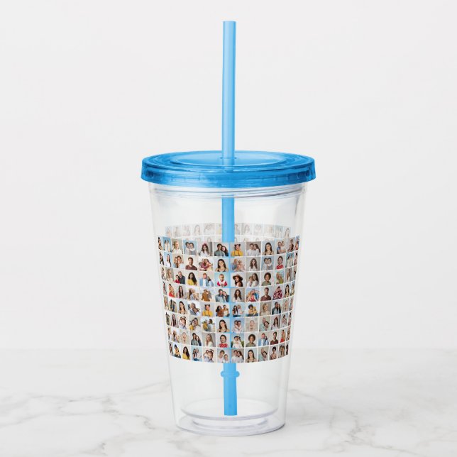 Create Your Own 96 Photo Collage Acrylic Tumbler (Front)