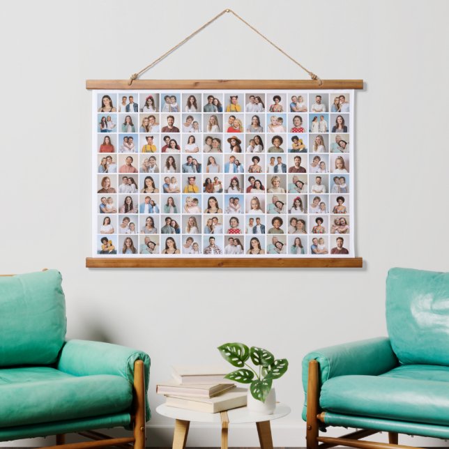 Create Your Own 96 Photo Collage Hanging Tapestry (Living Room)